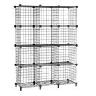 Organizador de armazenamento em cubos AWTATOS Wire 12 Cube Metal Black