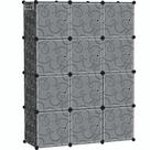 Organizador de armazenamento em cubos C&AHOME 12-Cube com portas 36,6x12,4x48,4 pol Organizador de armazenamento em cubos C&AHOME 12-Cube com portas 36,6x12,4x48,4 pol