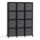 Organizador de armazenamento em cubos SONGMICS 12-Cube com 12 caixas de tinta preta Organizador de armazenamento em cubos SONGMICS 12-Cube com 12 caixas de tinta preta