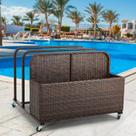 Organizador de armazenamento flutuante para piscina Patio Novagarden Wicker Brown