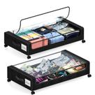 Organizador de armazenamento sob a cama LESHZHEN, kit com 2 unidades, 65 L, com rodas