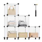Organizador de armazenamento SONGMICS 6 Cube DIY, prateleira de armário branca
