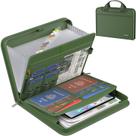 Organizador de arquivos de acordeão ENGPOW à prova de fogo, 13 bolsos, verde