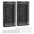 Organizador de arquivos de parede VEVOR, 10 camadas, vertical, pacote com 2 unidades de metal