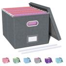 Organizador de arquivos Oterri Dark Grey com barras deslizantes