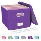 Organizador de arquivos Oterri File Box para armazenamento de pastas de cartas em roxo