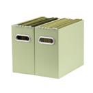 Organizador de arquivos Oterri, pacote com 2 unidades, dobrável, 31x13x25 cm, verde Organizador de arquivos Oterri, pacote com 2 unidades, dobrável, 31x13x25 cm, verde
