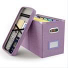 Organizador de arquivos Oterri Taro Roxo 27x21x34 cm com tampa