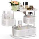 Organizador de balcão de banheiro KINGRACK Bandeja de vaidade giratória de 3 camadas