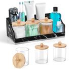 Organizador de bancada de banheiro TuCao Marble com suporte para escova de dentes