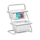 Organizador de Bancada Duplo com 2 Cestas n1 Niquelart 374-4 Branco