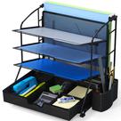Organizador de bandejas de documentos de mesa Simple Houseware Black Organizador de bandejas de documentos de mesa Simple Houseware Black
