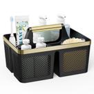 Organizador de banheiro de plástico Shower Caddy BYUNER Dorm preto/dourado