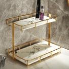 Organizador de banheiro Dobbyby Countertop Perfume Makeup Gold Organizador de banheiro Dobbyby Countertop Perfume Makeup Gold
