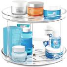 Organizador de banheiro Lazy Susan Adoco 2 Tier Clear 23,5 cm Organizador de banheiro Lazy Susan Adoco 2 Tier Clear 23,5 cm