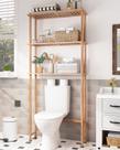 Organizador de banheiro Shelf Amazer Bath Bamboo de 3 camadas 180 x 25 x 180 cm Organizador de banheiro Shelf Amazer Bath Bamboo de 3 camadas 180 x 25 x 180 cm