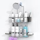 Organizador de banheiro suspenso Shower Caddy AKTECKE prateado Organizador de banheiro suspenso Shower Caddy AKTECKE prateado