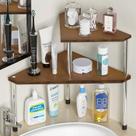 Organizador de banheiro Weenson Countertop 2 camadas de bambu marrom