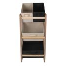Organizador de brinquedo estante infantil preto bege