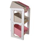 Organizador de brinquedo estante infantil rosa bege