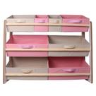 Organizador de brinquedo prateleira infantil rosa