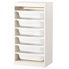 Organizador de Brinquedos Beright com 6 Caixas Brancas - Sistema de Armazenamento Combinado