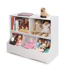 Organizador de Brinquedos Cubby Badger Basket - Multi-Bin em MDF Branco