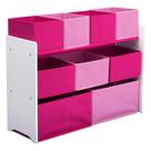 Organizador de Brinquedos Delta Children Deluxe Multi-Bin - Branco/Rosa