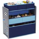 Organizador de brinquedos Delta Children Design and Store 6 compartimentos cinza/azul