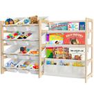 Organizador de Brinquedos EXPERLAM com 12 Caixas e Estante para Livros