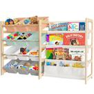 Organizador de Brinquedos EXPERLAM com Estante de Livros e 12 Caixas Organizador de Brinquedos EXPERLAM com Estante de Livros e 12 Caixas