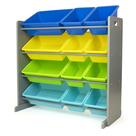 Organizador de Brinquedos Humble Crew - Cinza, Azul, Verde e Amarelo Organizador de Brinquedos Humble Crew - Cinza, Azul, Verde e Amarelo