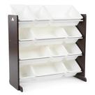 Organizador de Brinquedos Humble Crew Modern - 12 Caixas (Café/Branco)