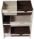 Organizador de Brinquedos Infantil Médio MARROM E BEGE