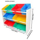 Organizador de Brinquedos Infantil OrganiBox Colorido