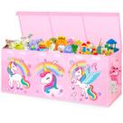 Organizador de Brinquedos Mabahoo Extra Grande 100L com Tampas - Rosa