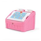 Organizador de Brinquedos Step2 2 em 1 com Tampo - Rosa