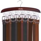 Organizador de cabide de cinto Ohuhu 12 ganchos para 36 cintos Walnut Organizador de cabide de cinto Ohuhu 12 ganchos para 36 cintos Walnut