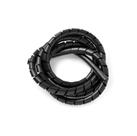 Organizador de Cabos Espiral 1/2" (12mm) x 2 metros Preto
