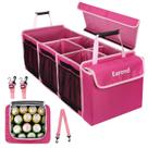 Organizador de Cajuela EAROND Plegable con Bolsa Térmica Rosa