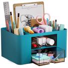 Organizador de canetas de mesa Marbrasse com 2 gavetas verde escuro