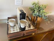 Organizador de Cápsulas Bandeja Com Vidro Superior Ultra Resistente A Maquinas Nespresso Design Zeus MDF