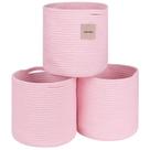 Organizador de cestos Storage Cubes voten 28x28x28 cm - rosa, pacote com 3