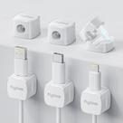 Organizador de cordão magnético FlyCoco Cable Management, pacote com 6 unidades, branco Organizador de cordão magnético FlyCoco Cable Management, pacote com 6 unidades, branco
