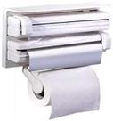 Organizador de Cozinha 3 em 1 Porta Rolos Papel Toalha Filme