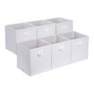 Organizador de cubos de armazenamento Amazon Basics branco 13x13x13cm - pacote com 6