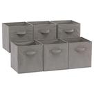 Organizador de cubos de armazenamento Amazon Basics, pacote com 6 unidades, cinza