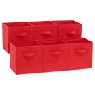Organizador de cubos de armazenamento Amazon Basics Red, pacote com 6