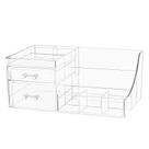 Organizador de cuidados com a pele Cq acrílico transparente com 2 gavetas, empilhável