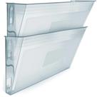 Organizador de Escritório Expositor Duplo Modular Horizontal Cristal CX com 02
